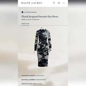 Floral Jacquard Sweater Day Dress MSRP 2650$